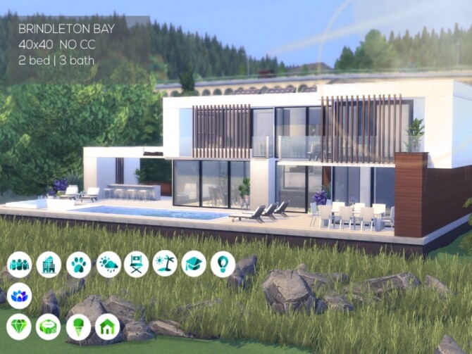 Sims 4 Eco Bay Home by Summerr Plays at TSR