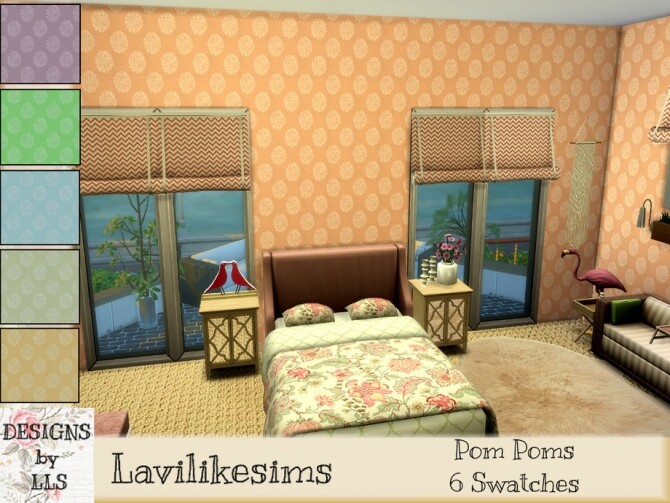 Sims 4 Pom Poms wallpaper by lavilikesims at TSR