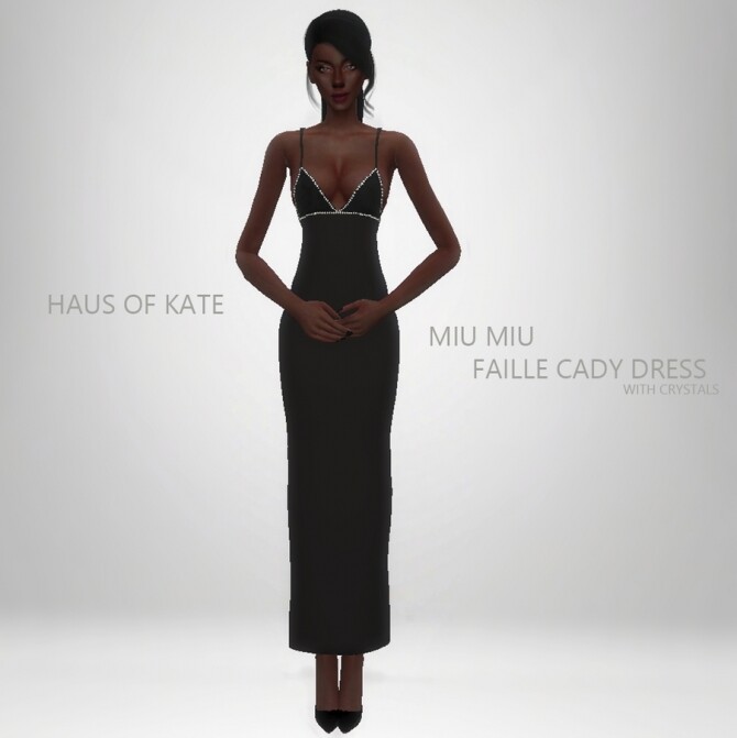 Sims 4 Faille Cady Dress at Haus of Kate