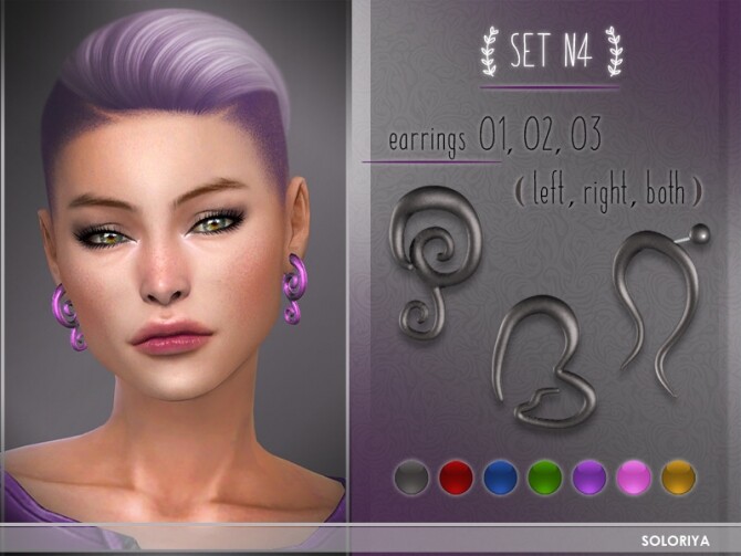 Sims 4 Accessories set N4 15 earrings at Soloriya