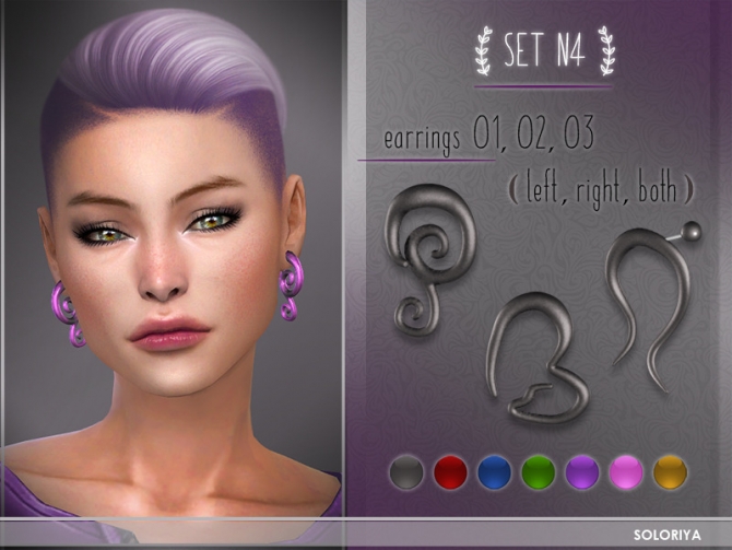 Accessories set N4 15 earrings at Soloriya » Sims 4 Updates