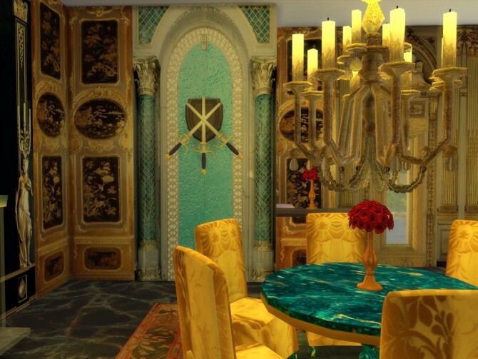 Sims 4 Golden Gilded Walls Set Columns at Anna Quinn Stories