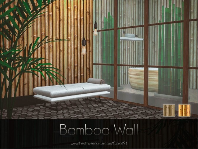 Sims 4 Bamboo Wall by Caroll91 at TSR
