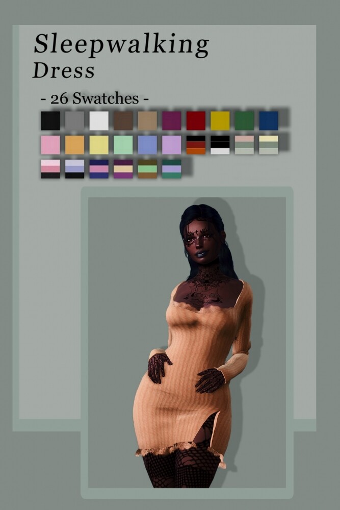 Sims 4 Dress, top, skirt & eyeshadow at EvellSims