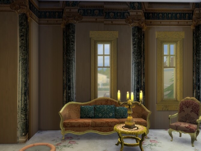 Sims 4 Golden Gilded Walls Set Columns at Anna Quinn Stories