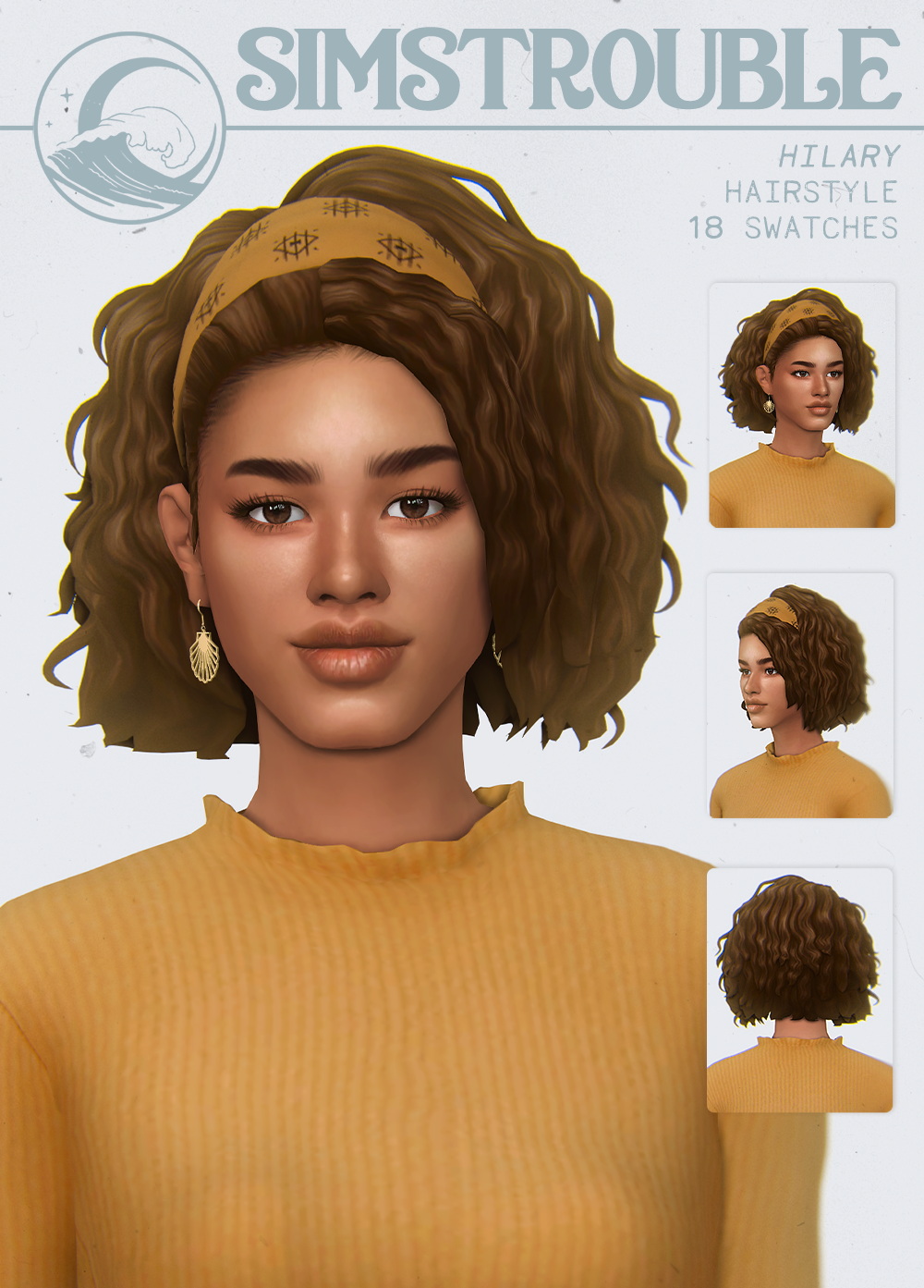HILARY hair by SimsTrouble » Sims 4 Updates