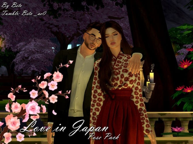Sims 4 Love in Japan Pose Pack by Beto ae0 at TSR