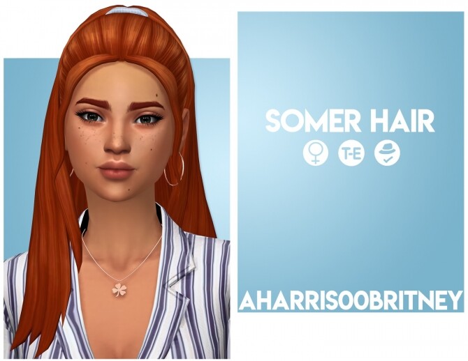 Sims 4 Somer Hair at AHarris00Britney