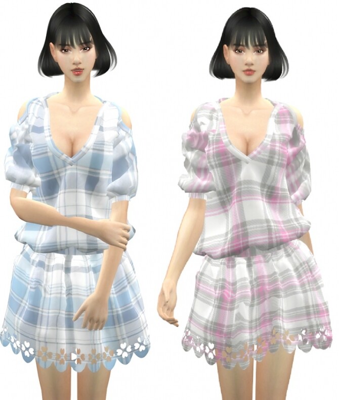 Sims 4 Lovely Heart Punching dress at Simjigi