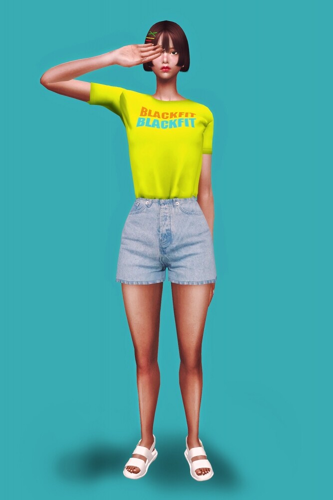 Sims 4 Female neon T shirt at L.Sim