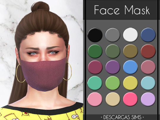 Sims 4 Face Mask at Descargas Sims