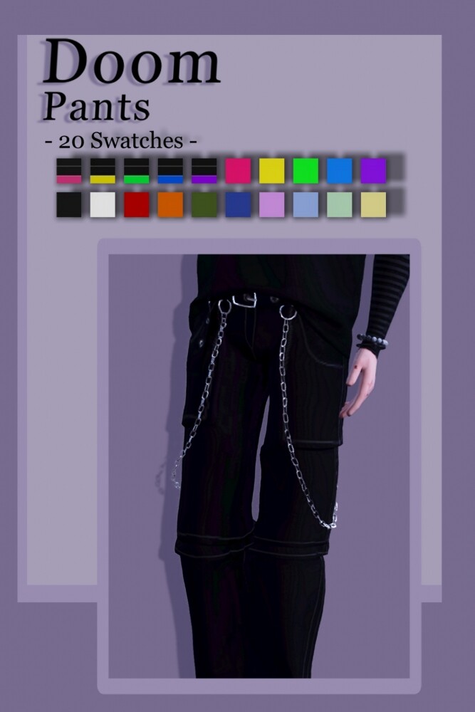 Sims 4 Doom Pants for males at EvellSims