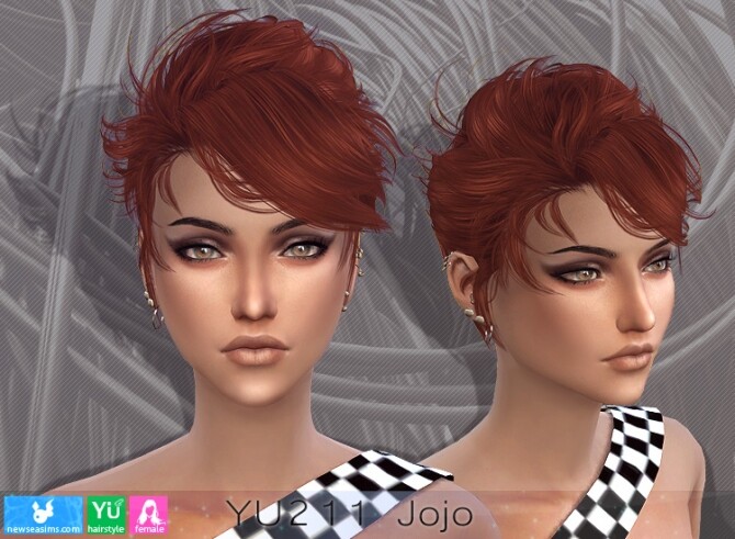 Sims 4 Yu211 Jojo hair for females (P) at Newsea Sims 4