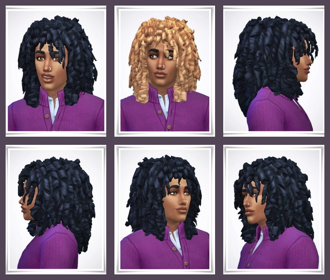 Sims 4 Munir Curly Hair for males at Birksches Sims Blog