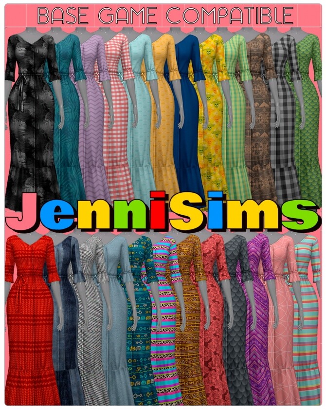 Sims 4 Summer dress BGC at Jenni Sims