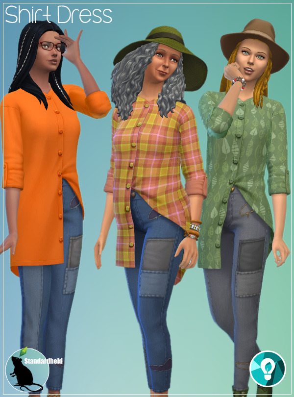 Sims 4 EP09 Shirt Dress at Standardheld