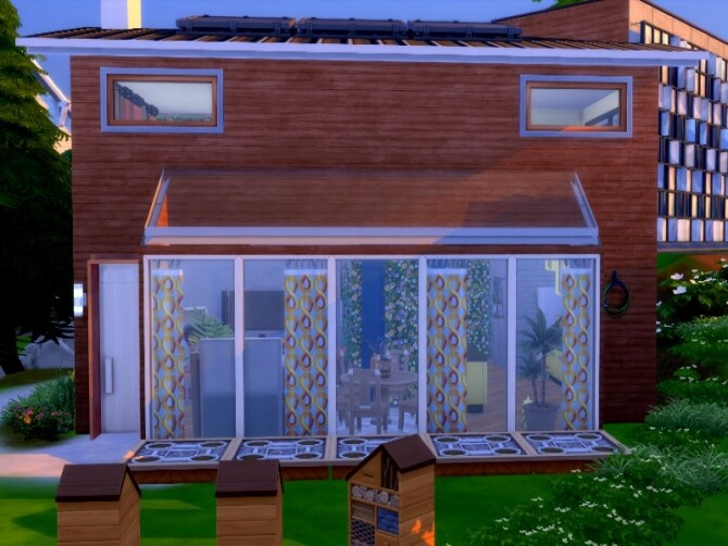 Sims 4 Clara eco house by GenkaiHaretsu at TSR
