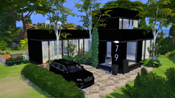 Sims 4 BLACK HOUSE PART ONE at MODELSIMS4