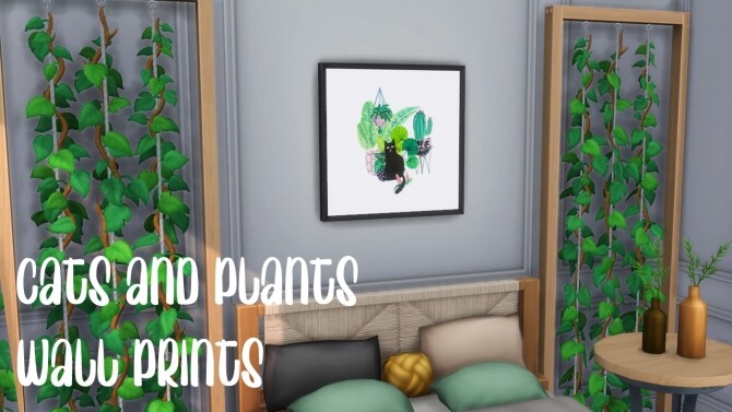 Sims 4 Cats and plants wall prints at Celinaccsims