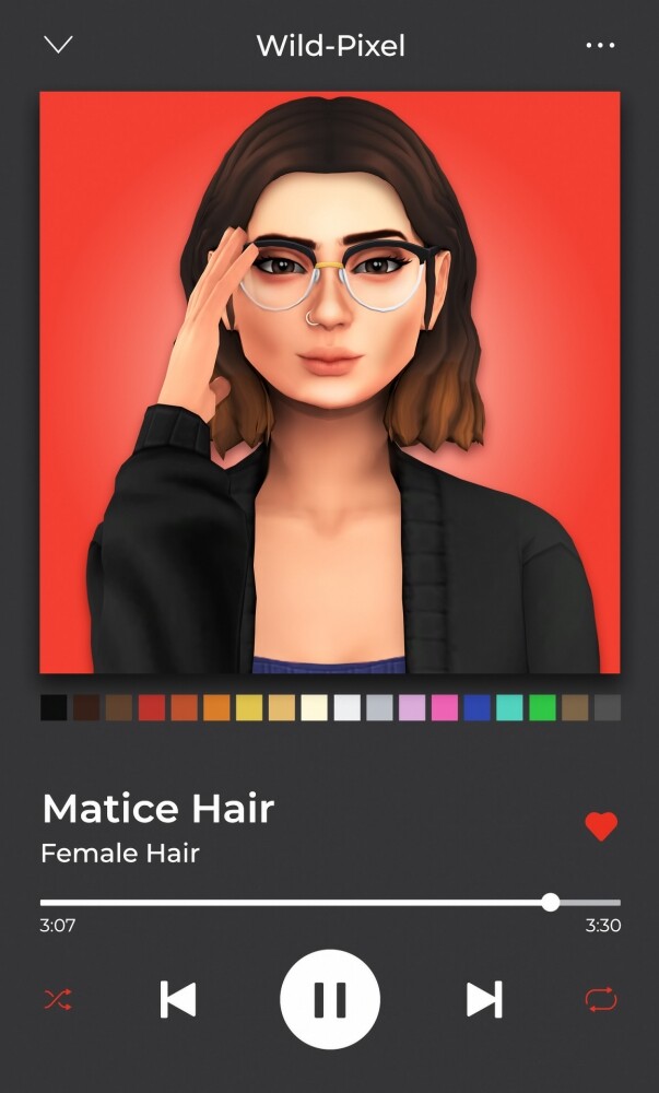 Sims 4 MATICE HAIR at Wild Pixel