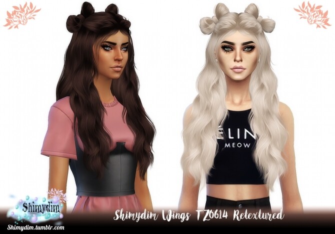 Sims 4 Wings TZ0614 Hair Retexture Naturals + Unnaturals at Shimydim Sims
