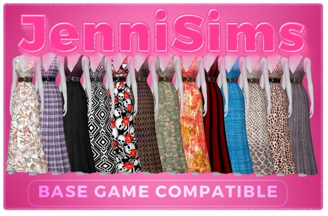 Sims 4 BASE GAME COMPATIBLE Dress at Jenni Sims