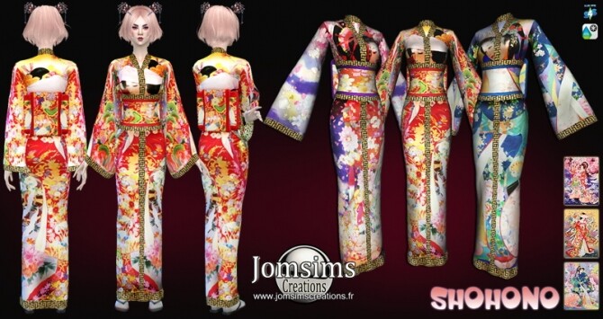 Sims 4 Shohono Kimono at Jomsims Creations