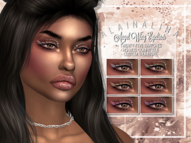 Sims 4 Angel Wing Eyeliner at AlainaLina