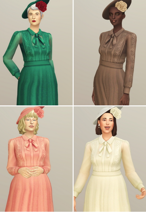 Sims 4 Duchess of Blue Dress at Rusty Nail