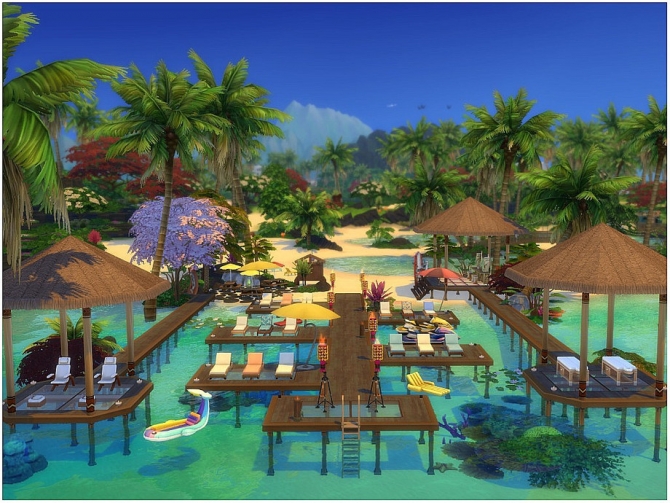 Blue Sand Beach by lotsbymanal at TSR » Sims 4 Updates