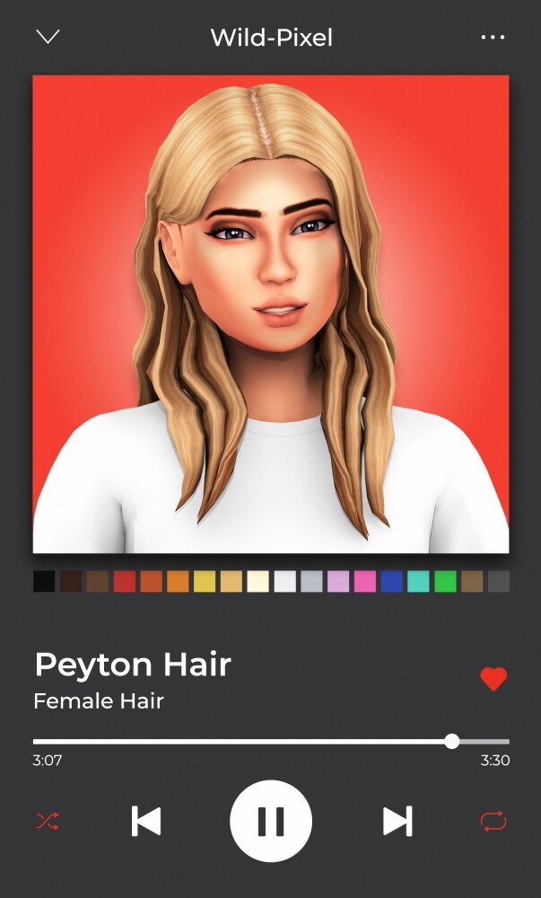 Sims 4 PEYTON HAIR at Wild Pixel