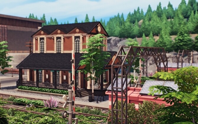 Sims 4 Old Railway Bistro by Sooky