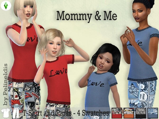 Sims 4 Mommy and Me Toddler Set 2 by Pelineldis at TSR