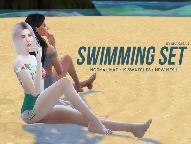 Sims 4 Swimming Top and Bottom by Alexa Catt at TSR
