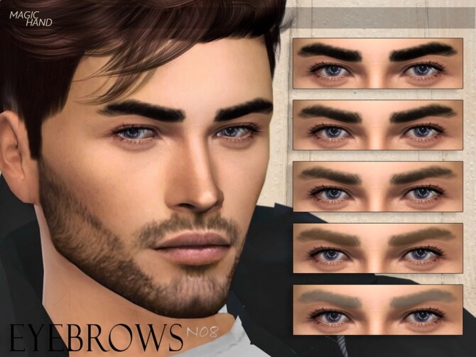 Sims 4 Eyebrows N08 by MagicHand at TSR