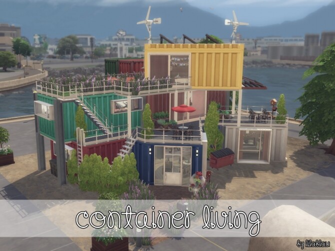 Sims 4 Container Living NoCC by LilaBlau at TSR