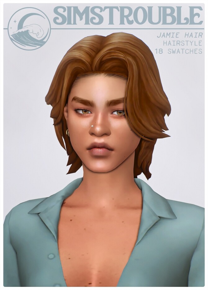 Sims 4 JAMIE hair at SimsTrouble