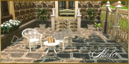 Stone Craz Stairs, Walls and Steps at Abuk0 Sims4