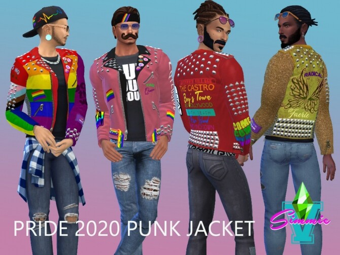 Pride 2020 Punk Jacket By Simmiev At Tsr Sims 4 Updates