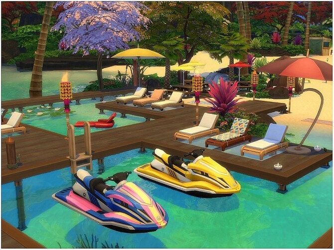 Sims 4 Blue Sand Beach by lotsbymanal at TSR