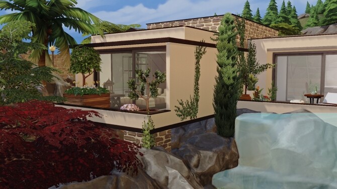 Sims 4 Waterfall Eco House at Akai Sims – kaibellvert