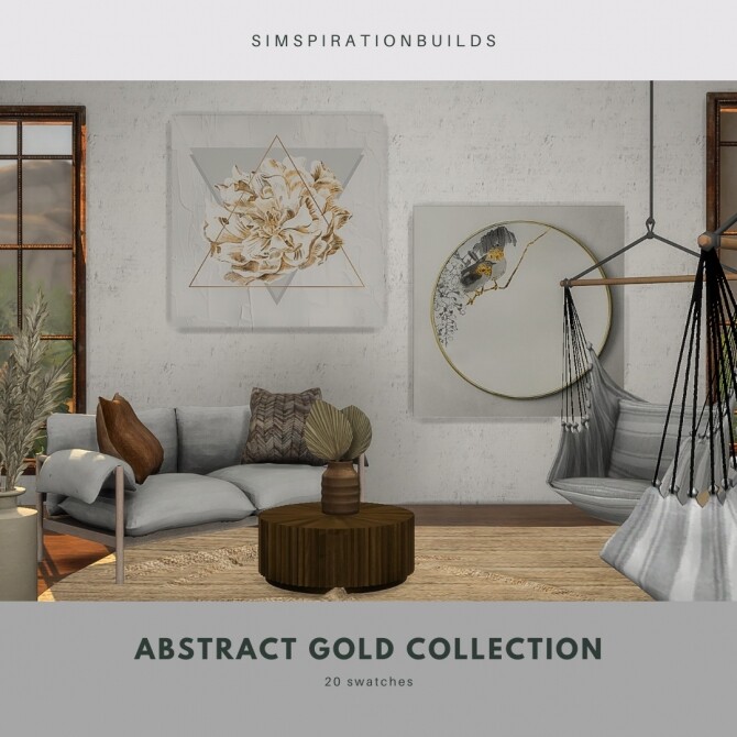 Sims 4 Abstract Gold Collection at Simspiration Builds