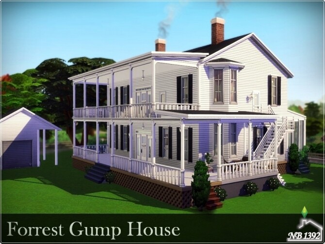 Sims 4 Forrest Gump House No CC by nobody1392 at TSR