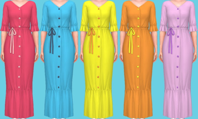 Sims 4 Eco Lifestyle Dress Recolors at Annett’s Sims 4 Welt