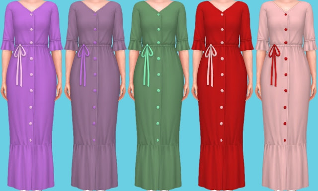 Sims 4 Eco Lifestyle Dress Recolors at Annett’s Sims 4 Welt