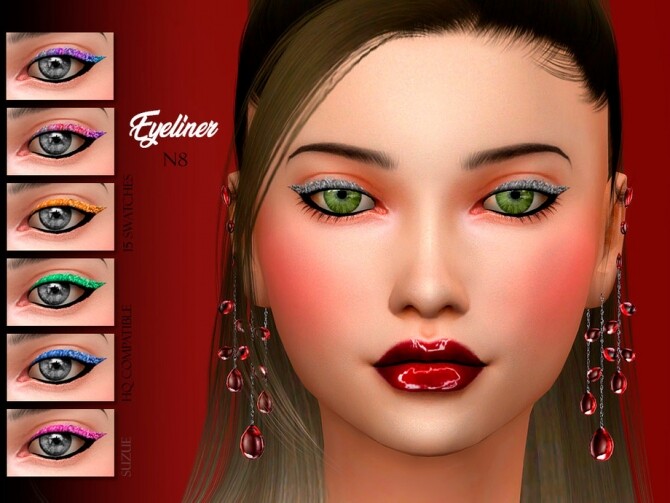 Sims 4 Eyeliner N8 by Suzue at TSR