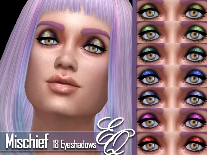 Sims 4 Mischief Eyeshadow by EvilQuinzel at TSR