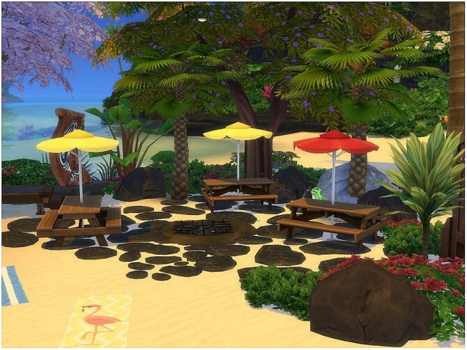 Sims 4 Blue Sand Beach by lotsbymanal at TSR