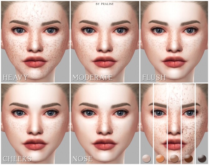 Sims 4 MAPLE SYRUP Body & Face Freckles at Praline Sims