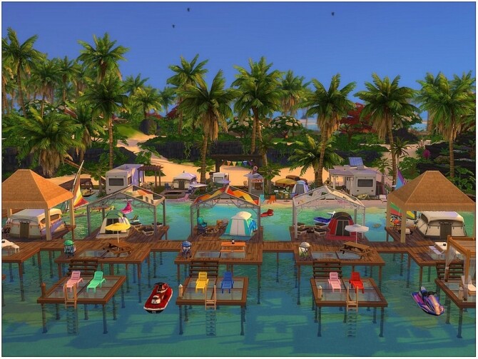 Sims 4 Open Sea Camping by lotsbymanal at TSR